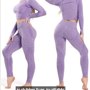 Purple high waisted leggings